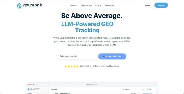 Gausrank.com - LLM GEO tracking application